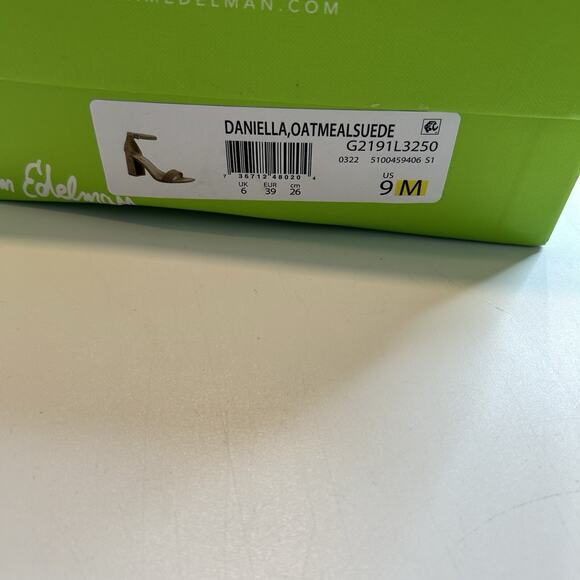 Sam Edelman Daniella Women’s 9 Block Heel in Oatmeal Suede G2191L3250 - Picture 9 of 9